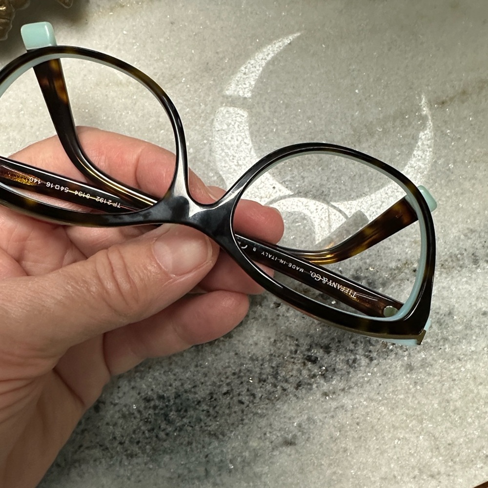 Tiffany & Co. Havana on Blue 54mm Glasses - Picture 9 of 10